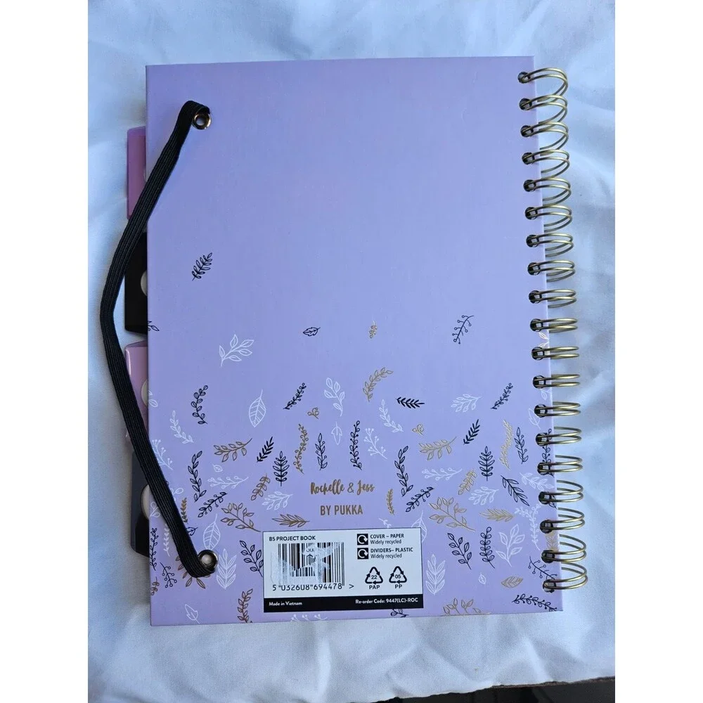 5 Subject Spiral Notebook 200 Pages, 100 Sheets of 80GSM Paper Rochelle‎ Jess